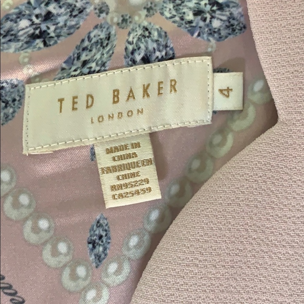 Ted Baker dusty pink scallop dress size L! - Picture 5 of 7
